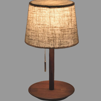 Gentle Glow - Nordic Walnut Table Lamp for Bedside or Desk