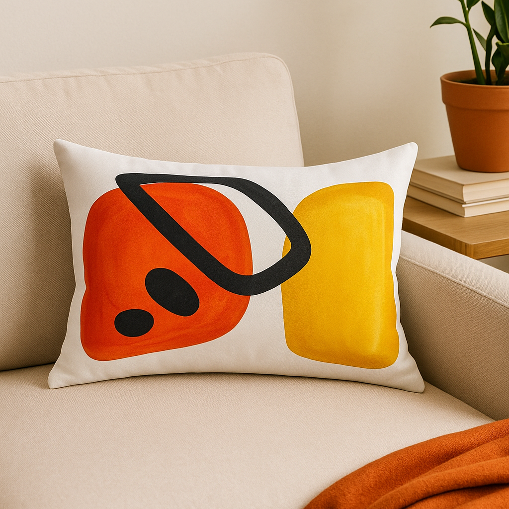 Gina Geometric Pillowcase – Stylish Lumbar Support for Modern Home Decor