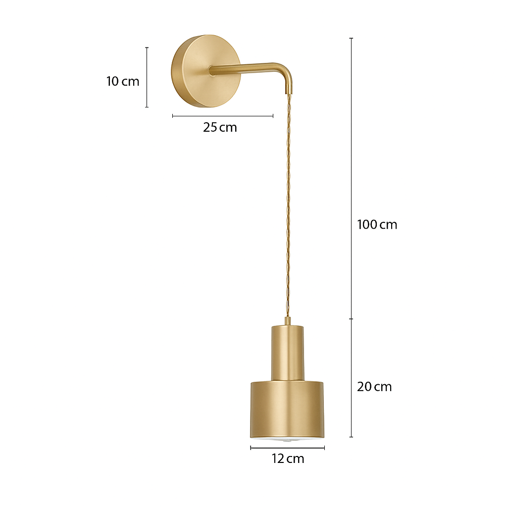 Gini Modern Gold Wall Light – Stylish Sconce for Elegant Ambient Illumination