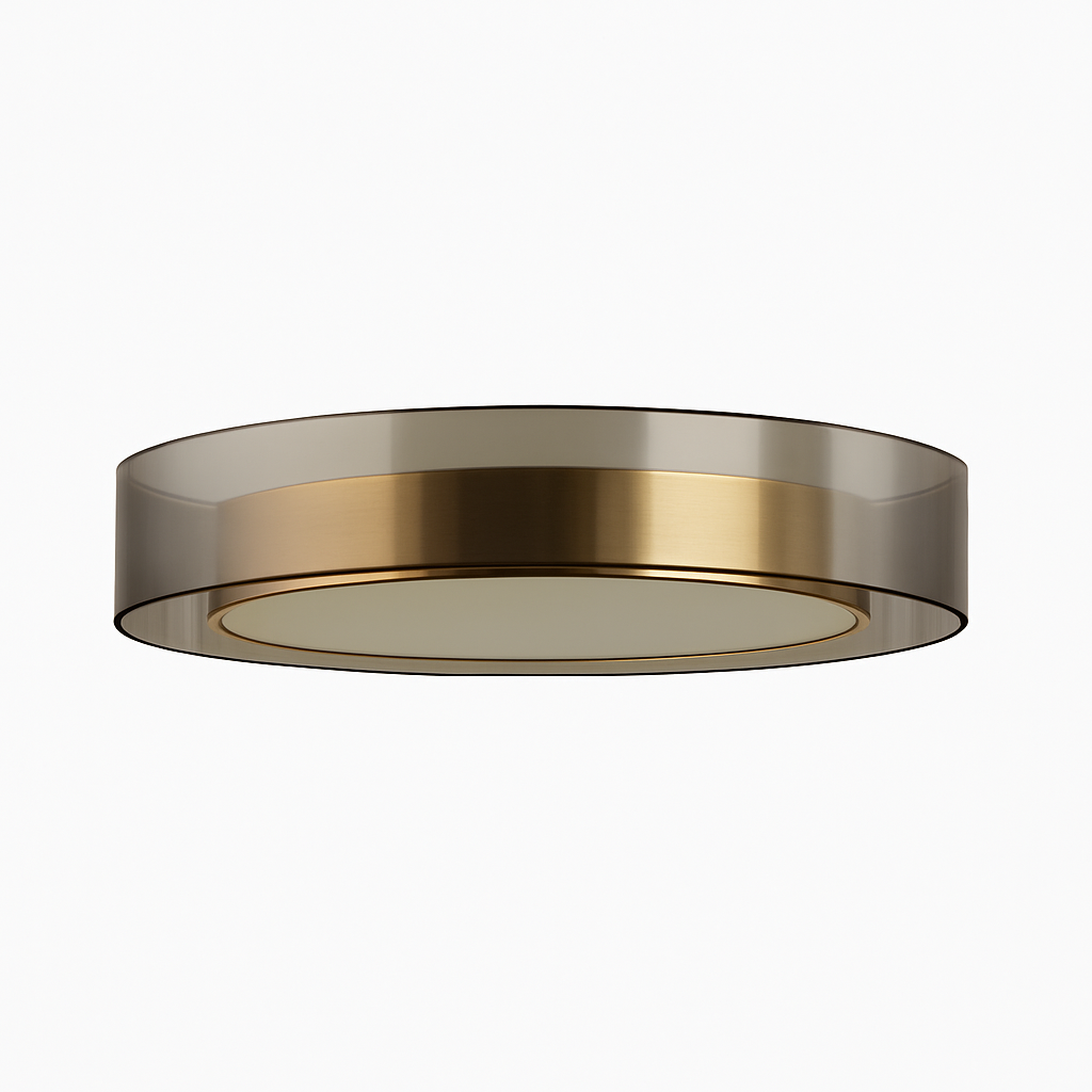 Gleam Loft Modern Ceiling Light – Elegant Gold Flush Mount Design for Stylish Interiors