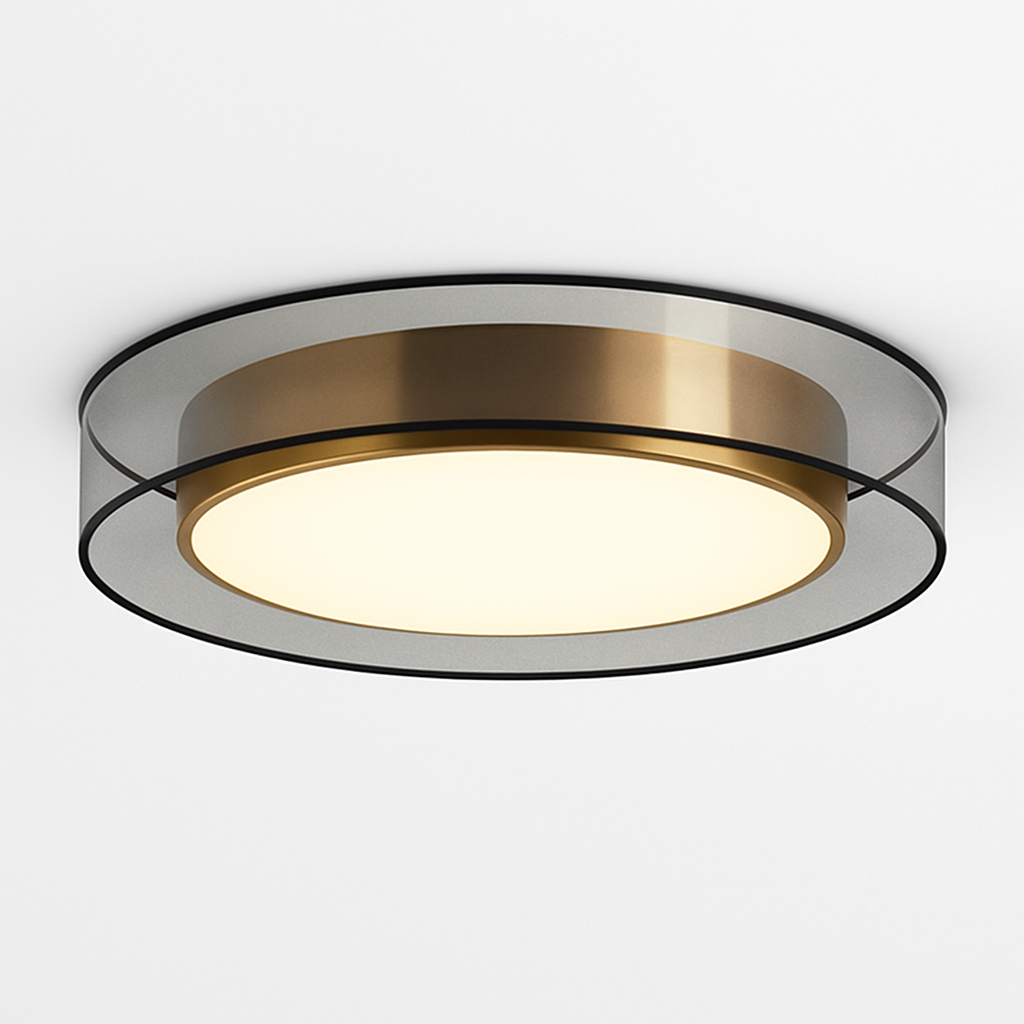 Gleam Loft Modern Ceiling Light – Elegant Gold Flush Mount Design for Stylish Interiors