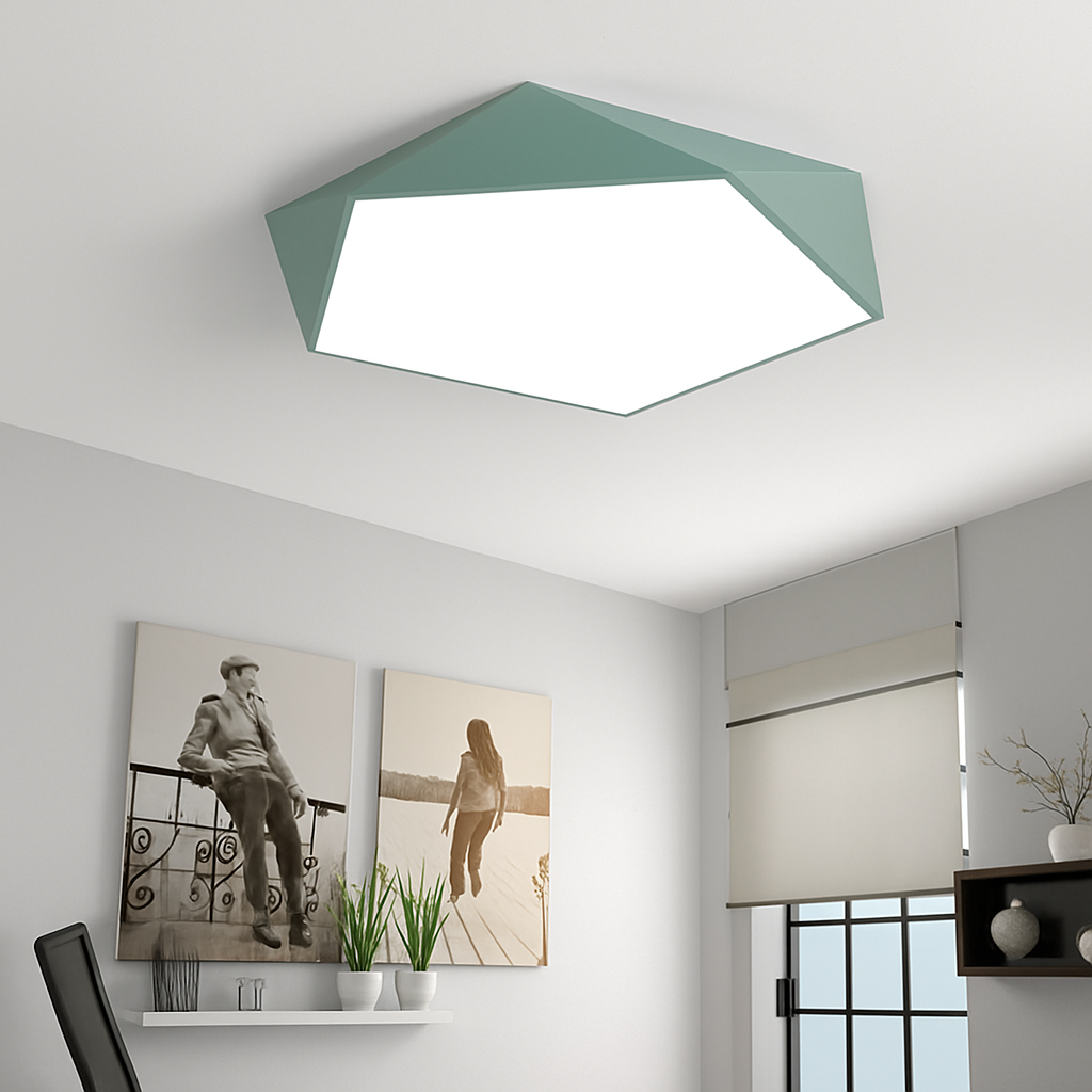 Glo Modern LED Ceiling Light – Geometric Design with Adjustable Brightness