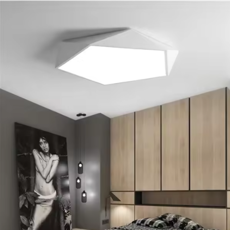 Glo Modern LED Ceiling Light – Geometric Design with Adjustable Brightness