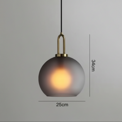 Havon Nordic Glass Pendant Light – Smoked Finish for Stylish Kitchen Lighting