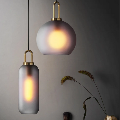 Havon Nordic Glass Pendant Light – Smoked Finish for Stylish Kitchen Lighting