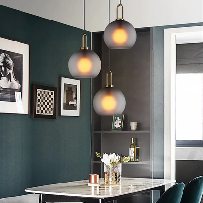 Havon Nordic Glass Pendant Light – Smoked Finish for Stylish Kitchen Lighting
