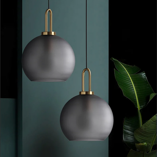 Havon Nordic Glass Pendant Light – Smoked Finish for Stylish Kitchen Lighting