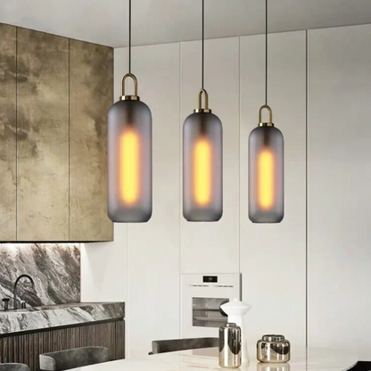 Havon Nordic Glass Pendant Light – Smoked Finish for Stylish Kitchen Lighting