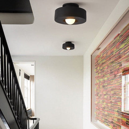 Sora Minimalist Flush Mount Ceiling Light – Resin Build for Soft Ambient Lighting