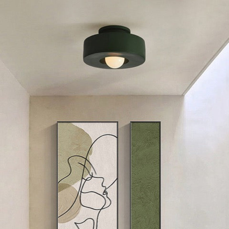 Sora Minimalist Flush Mount Ceiling Light – Resin Build for Soft Ambient Lighting