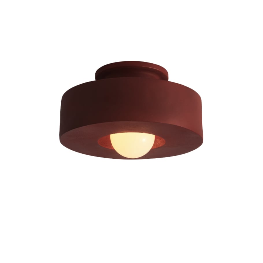 Sora Minimalist Flush Mount Ceiling Light – Resin Build for Soft Ambient Lighting