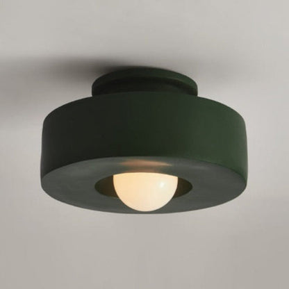 Sora Minimalist Flush Mount Ceiling Light – Resin Build for Soft Ambient Lighting