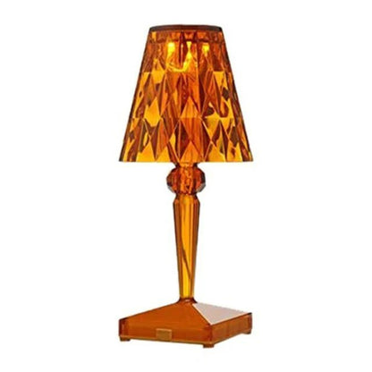 Diamond Modern Acrylic Table Lamp – Rechargeable Cordless Design for Elegant Spaces