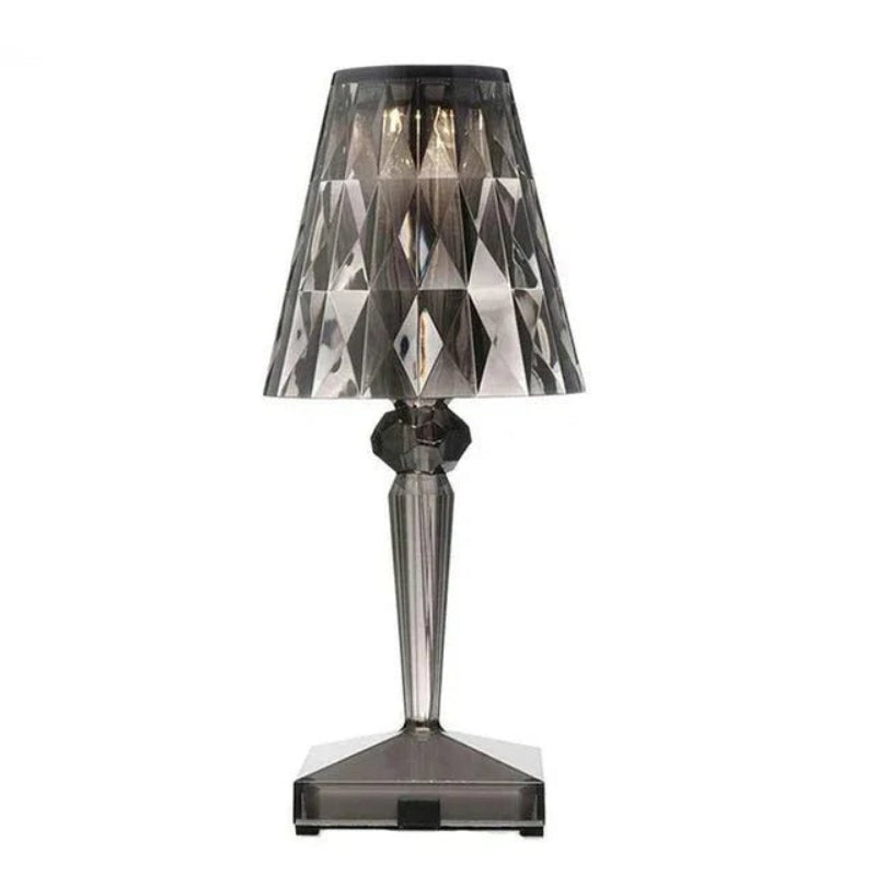 Diamond Modern Acrylic Table Lamp – Rechargeable Cordless Design for Elegant Spaces