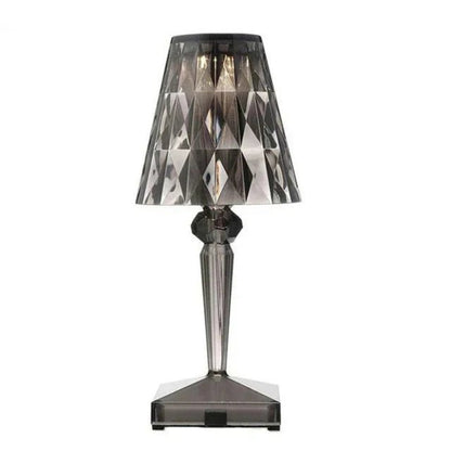 Diamond Modern Acrylic Table Lamp – Rechargeable Cordless Design for Elegant Spaces