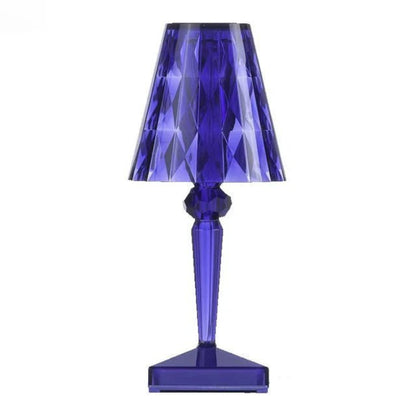 Diamond Modern Acrylic Table Lamp – Rechargeable Cordless Design for Elegant Spaces