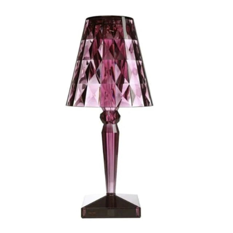 Diamond Modern Acrylic Table Lamp – Rechargeable Cordless Design for Elegant Spaces