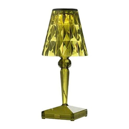 Diamond Modern Acrylic Table Lamp – Rechargeable Cordless Design for Elegant Spaces