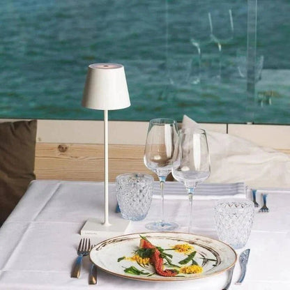 Capri Modern Aluminum Lamp – Cordless Design for Cozy Ambient Lighting