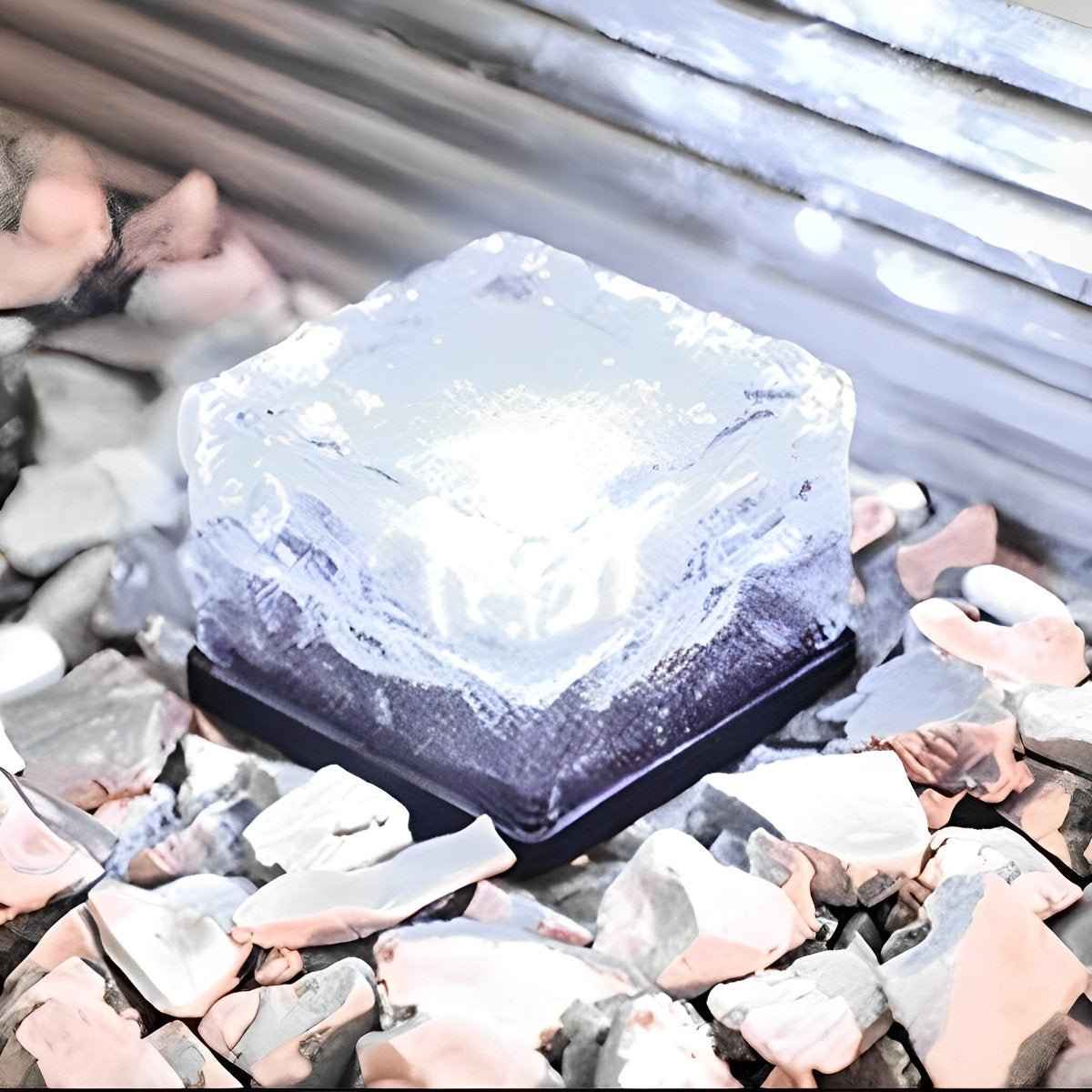 Frostiva Solar Garden Lights Ice Cube Outdoor Pathway Illumination