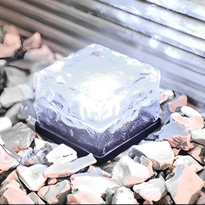 Frostiva Solar Garden Lights Ice Cube Outdoor Pathway Illumination