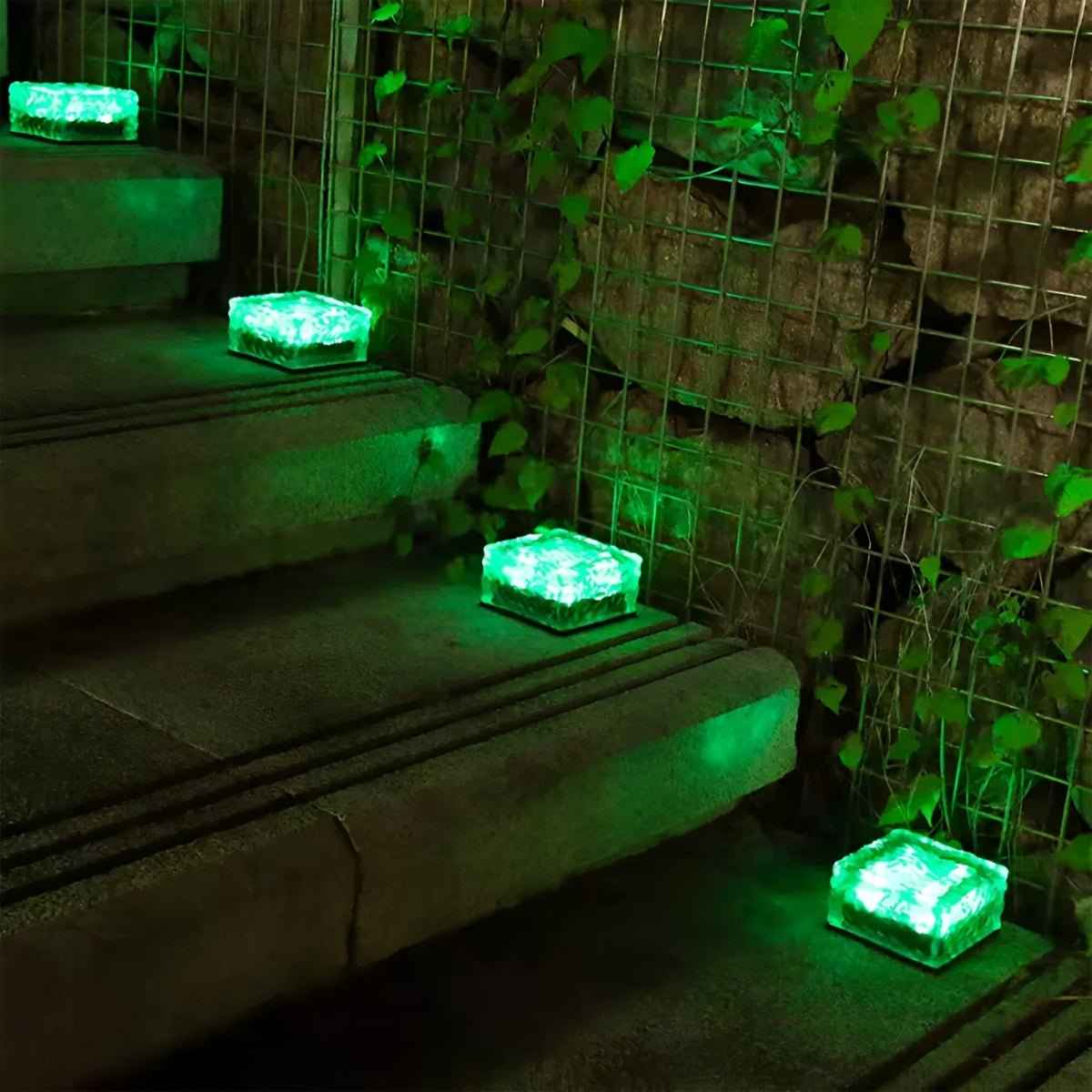 Frostiva Solar Garden Lights Ice Cube Outdoor Pathway Illumination