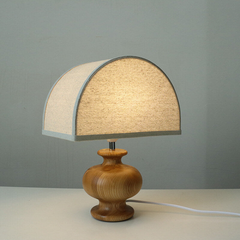 Ember Root Modern Brown Table Lamp with Solid Ash Wood