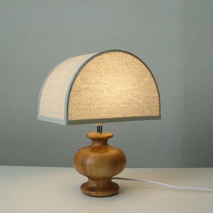 Ember Root Modern Brown Table Lamp with Solid Ash Wood