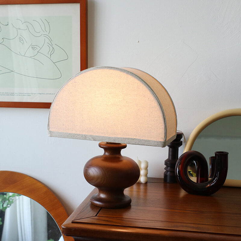 Ember Root Modern Brown Table Lamp with Solid Ash Wood