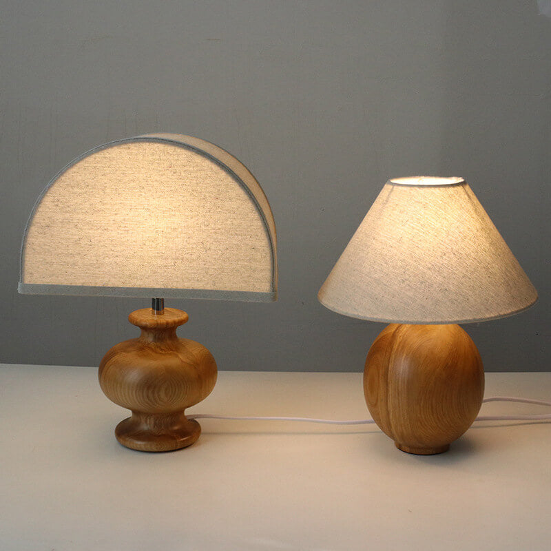 Ember Root Modern Brown Table Lamp with Solid Ash Wood