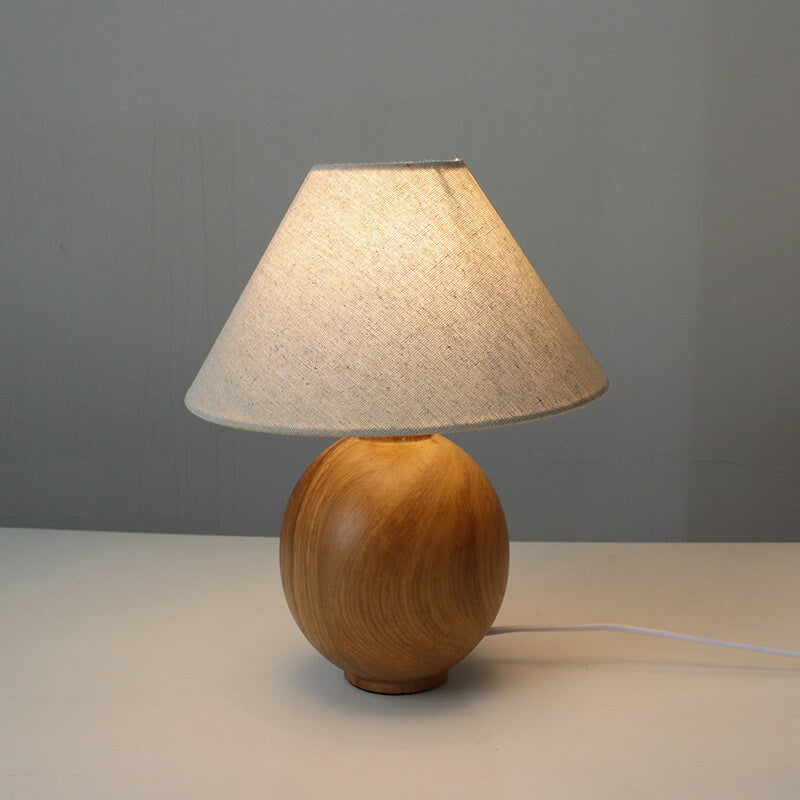 Ember Root Modern Brown Table Lamp with Solid Ash Wood
