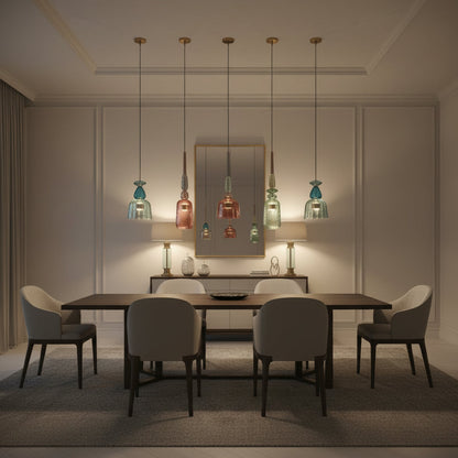 Esola Stylish Kitchen Pendant Lighting – Colorful Glass Design for Modern Spaces