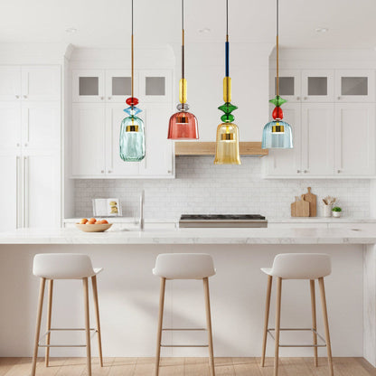 Esola Stylish Kitchen Pendant Lighting – Colorful Glass Design for Modern Spaces