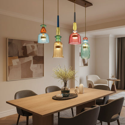 Esola Stylish Kitchen Pendant Lighting – Colorful Glass Design for Modern Spaces