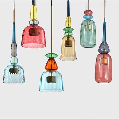 Esola Stylish Kitchen Pendant Lighting – Colorful Glass Design for Modern Spaces