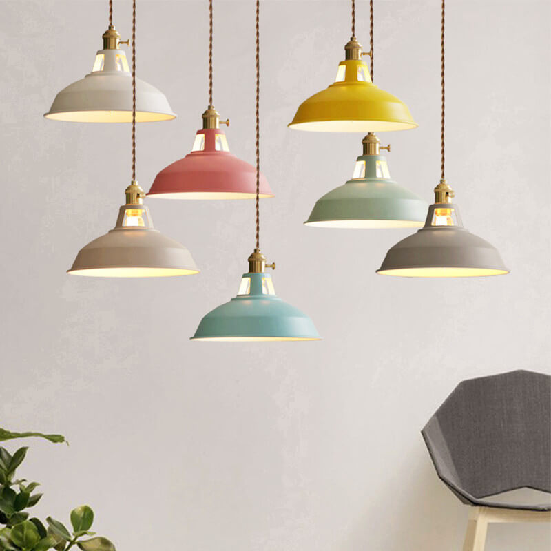 Evy Industrial Kitchen Pendant Lighting – Colorful Adjustable Hanging Light