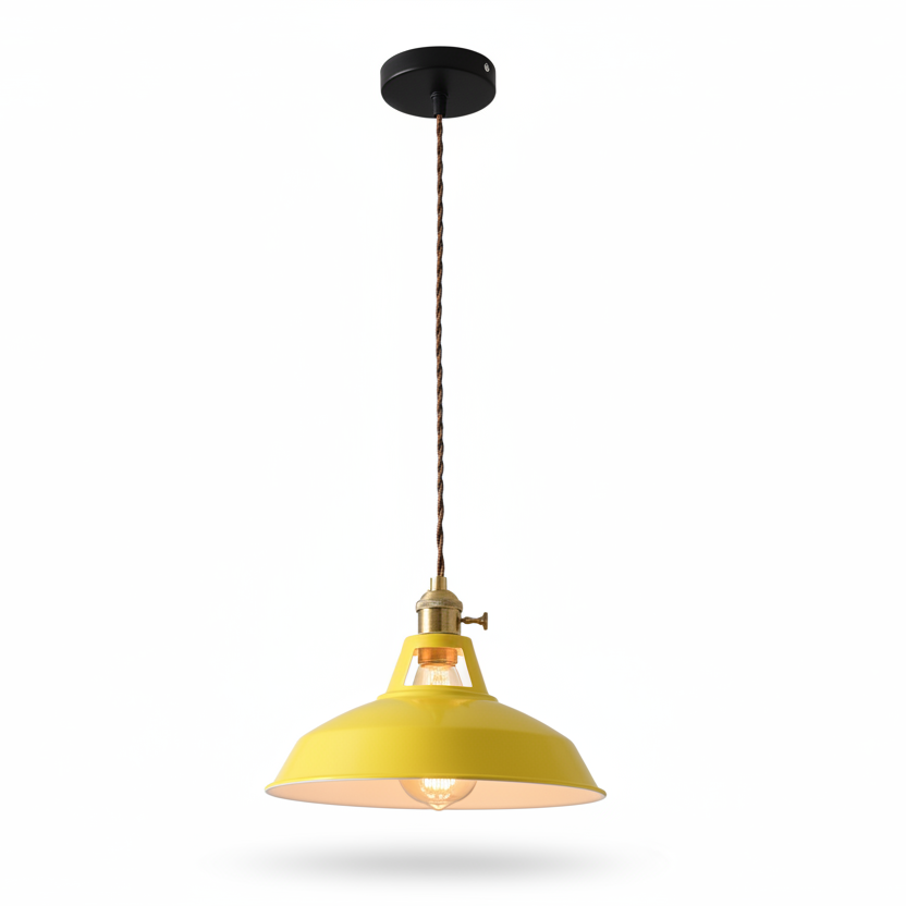 Evy Industrial Kitchen Pendant Lighting – Colorful Adjustable Hanging Light