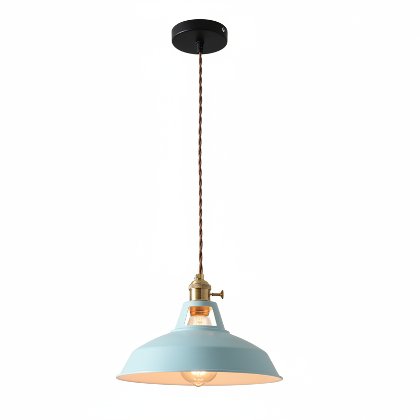 Evy Industrial Kitchen Pendant Lighting – Colorful Adjustable Hanging Light