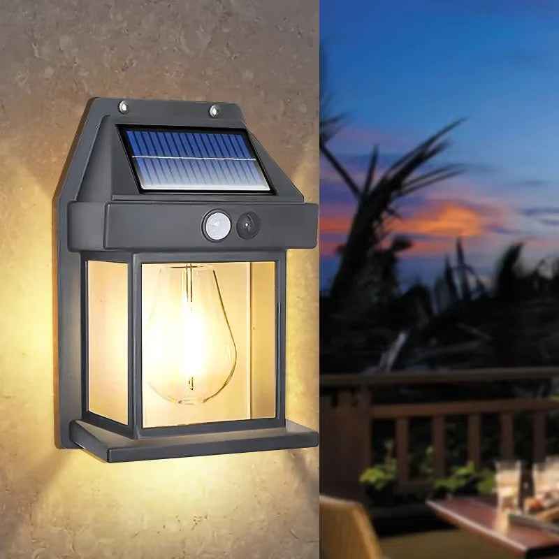 Aurevia Sentinel Solar Motion Sensor Wall Light for Outdoor Security