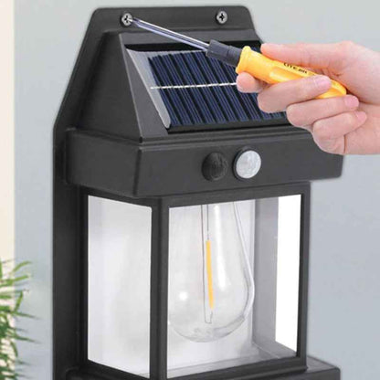 Aurevia Sentinel Solar Motion Sensor Wall Light for Outdoor Security