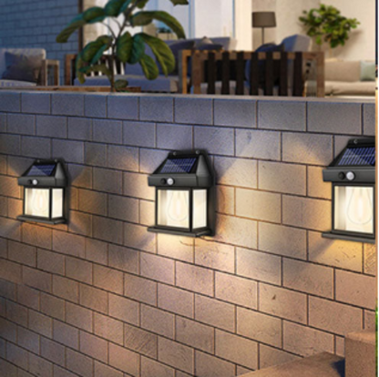 Aurevia Sentinel Solar Motion Sensor Wall Light for Outdoor Security