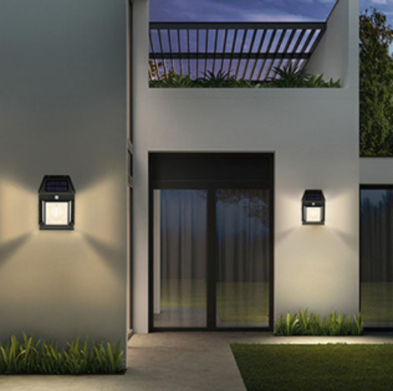 Aurevia Sentinel Solar Motion Sensor Wall Light for Outdoor Security