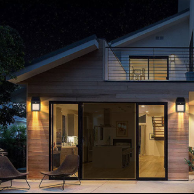 Aurevia Sentinel Solar Motion Sensor Wall Light for Outdoor Security