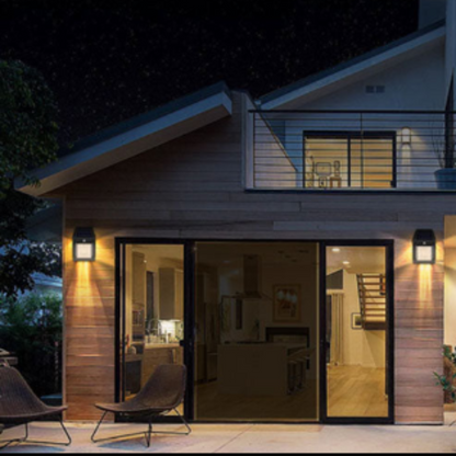 Aurevia Sentinel Solar Motion Sensor Wall Light for Outdoor Security