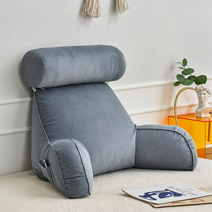 Velmira Adjustable Backrest Cushion with Neck Support and Side Pocket