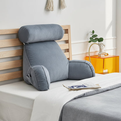 Velmira Adjustable Backrest Cushion with Neck Support and Side Pocket