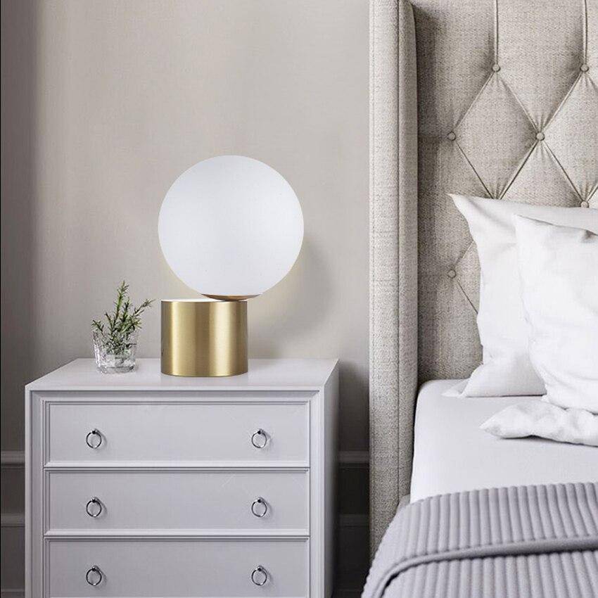 Norissa Modern Bedroom Table Lamp – Gold Brass Base With Soft Ambient Lighting