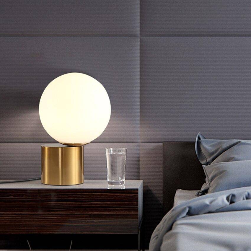 Norissa Modern Bedroom Table Lamp – Gold Brass Base With Soft Ambient Lighting