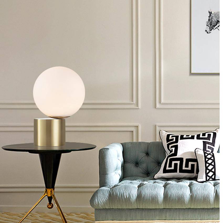 Norissa Modern Bedroom Table Lamp – Gold Brass Base With Soft Ambient Lighting