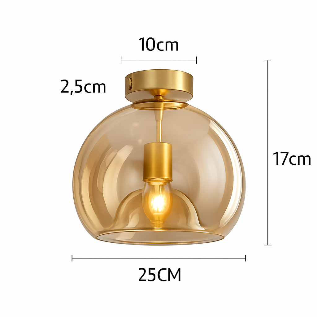 Elira Modern LED Glass Ceiling Light Fixture for Elegant Interiors